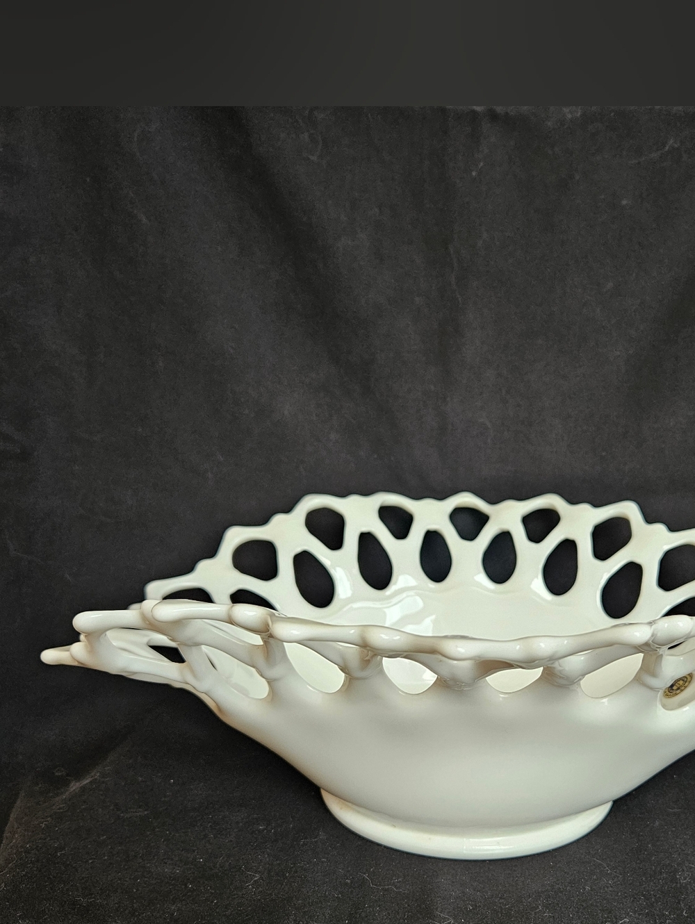 Westmoreland White Reticulated Milk Glass Bowl